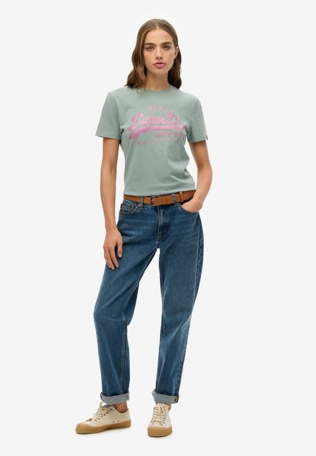 Superdry T-shirt Korte Mouw T-shirt slim à strass femme Vintage Logo - Foto 3