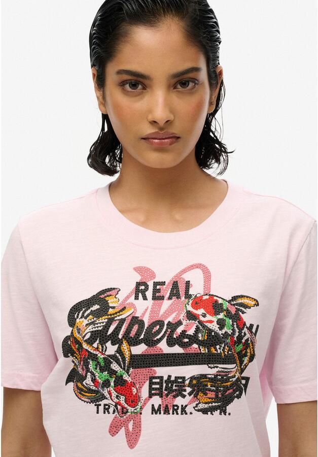 Superdry T-shirt Korte Mouw T-shirt décontracté femme Vintage Logo Tokyo - Foto 2