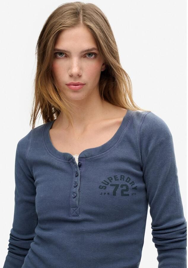 Superdry Shirt met lange mouwen ATHLETIC BUTTON DOWN LS TOP - Foto 3