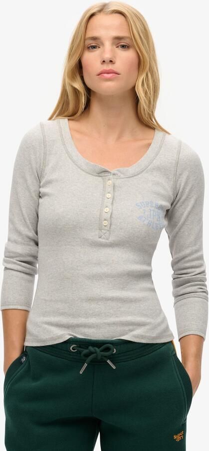 Superdry T-shirt Korte Mouw T-shirt boutonné manches longues femme Athletic - Foto 4