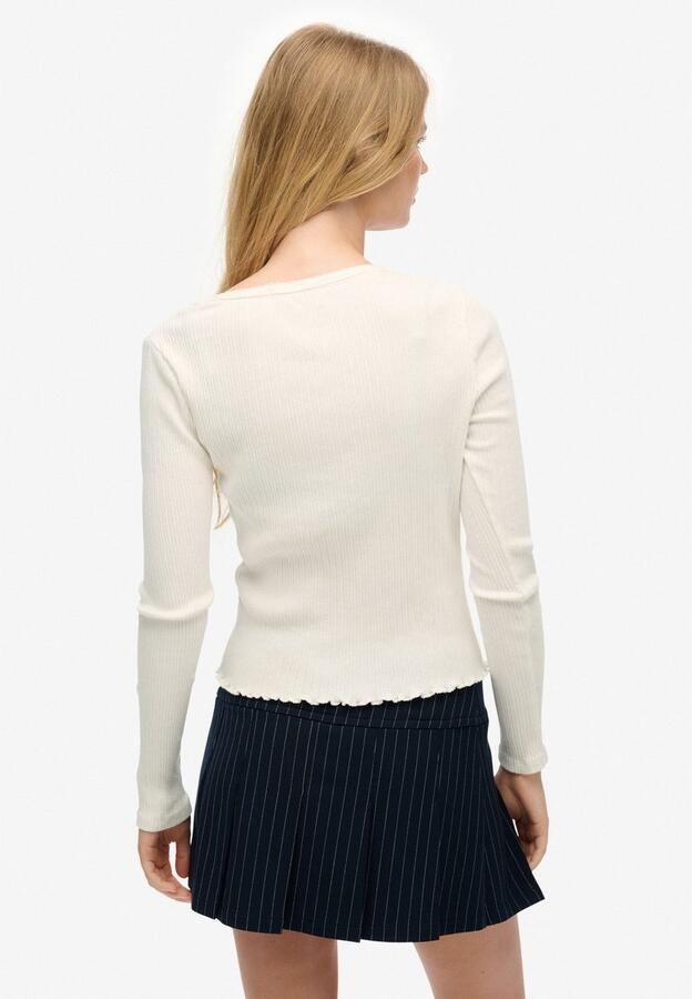 Superdry Shirt met lange mouwen ESSENTIAL BUTTON THRU LS TOP - Foto 7