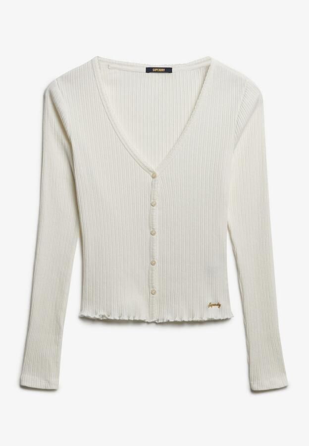 Superdry Shirt met lange mouwen ESSENTIAL BUTTON THRU LS TOP - Foto 10