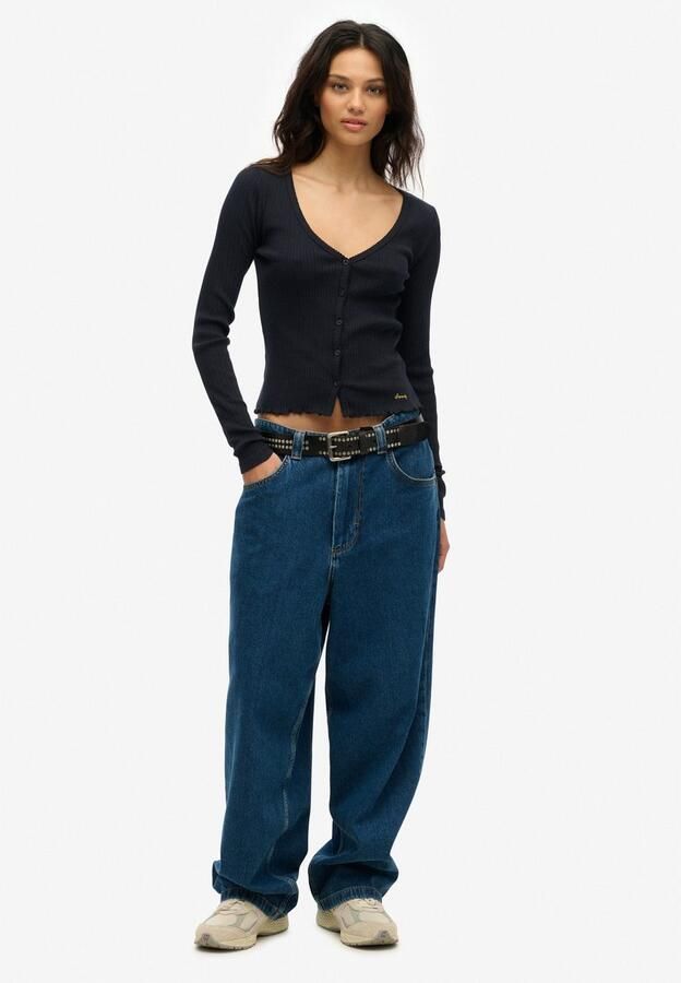 Superdry Shirt met lange mouwen ESSENTIAL BUTTON THRU LS TOP - Foto 4