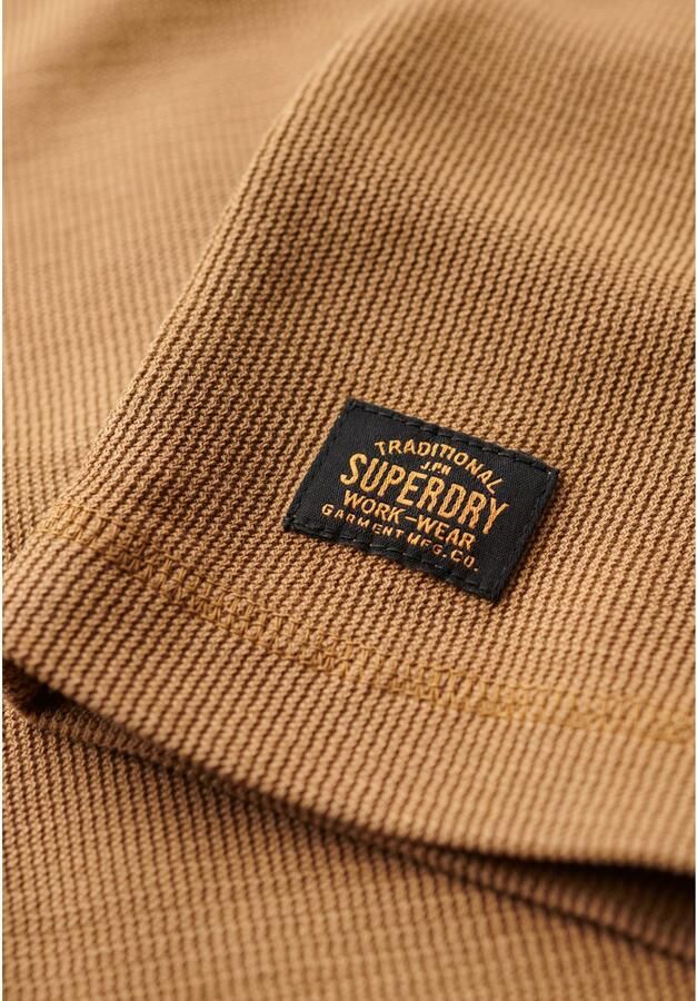 Superdry Shirt met lange mouwen structuurmotief en knoopsluiting - Foto 4