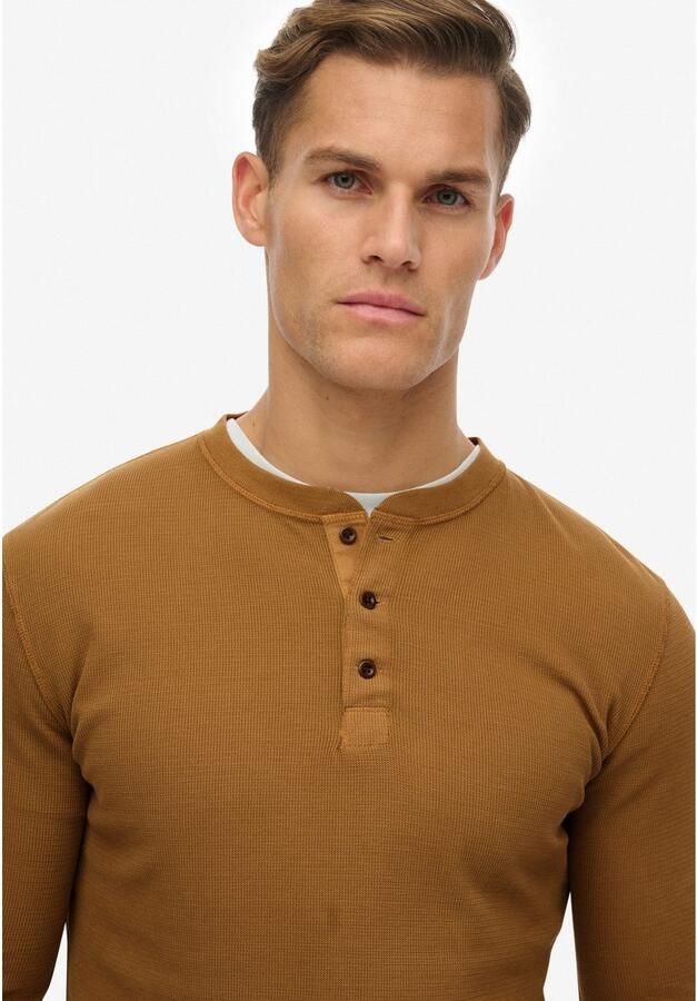 Superdry Shirt met lange mouwen structuurmotief en knoopsluiting - Foto 6