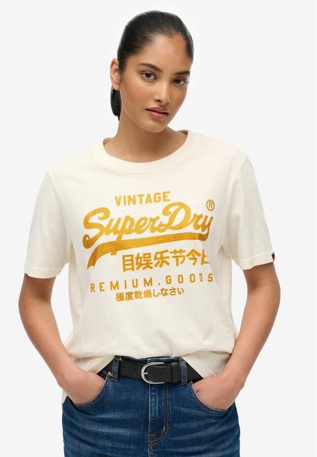 Superdry Shirt met print EMBELLISHED VL RELAXED TEE - Foto 4