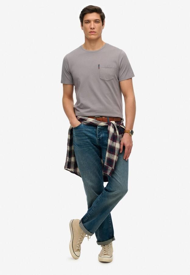 Superdry Shirt met ronde hals CLASSIC ESSENTIAL POCKET TEE met stijlvolle opgestikte borstzak - Foto 5