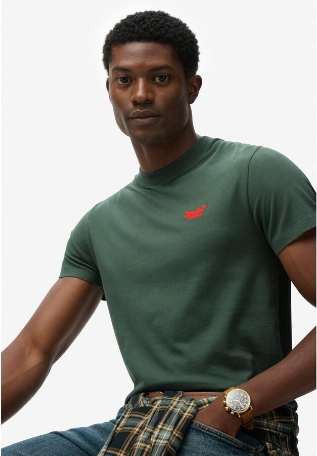 Superdry Shirt met ronde hals ESSENTIAL LOGO EMB TEE - Foto 4