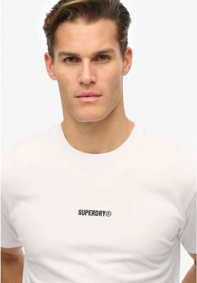 Superdry Shirt met ronde hals MICRO LOGO T SHIRT