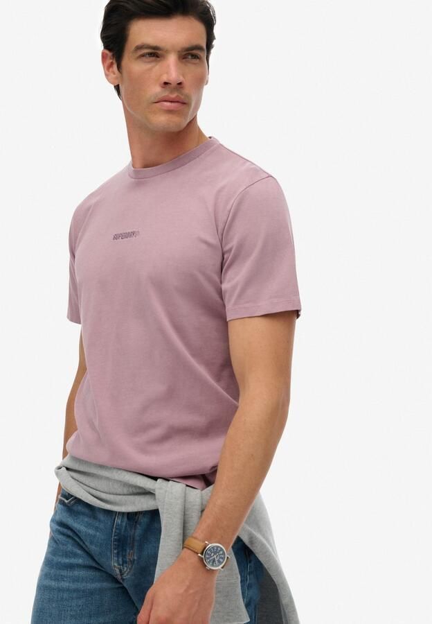 Superdry Shirt met ronde hals MICRO LOGO T SHIRT - Foto 2