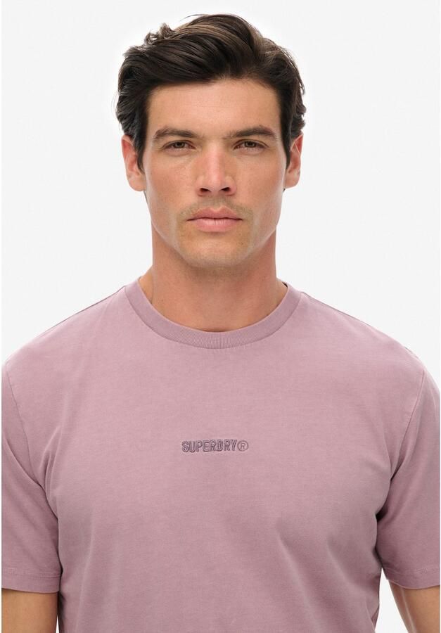 Superdry Shirt met ronde hals MICRO LOGO T SHIRT