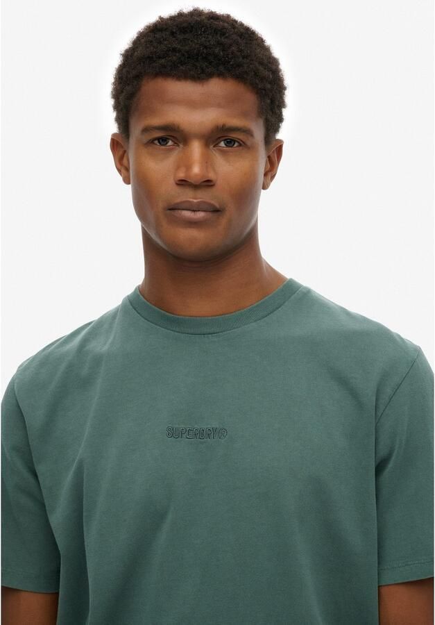 Superdry Shirt met ronde hals MICRO LOGO T SHIRT