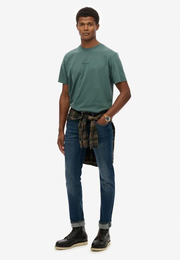 Superdry Shirt met ronde hals MICRO LOGO T SHIRT - Foto 4