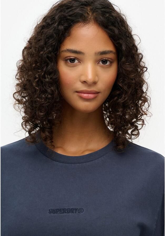 Superdry Shirt met ronde hals MICRO LOGO T SHIRT