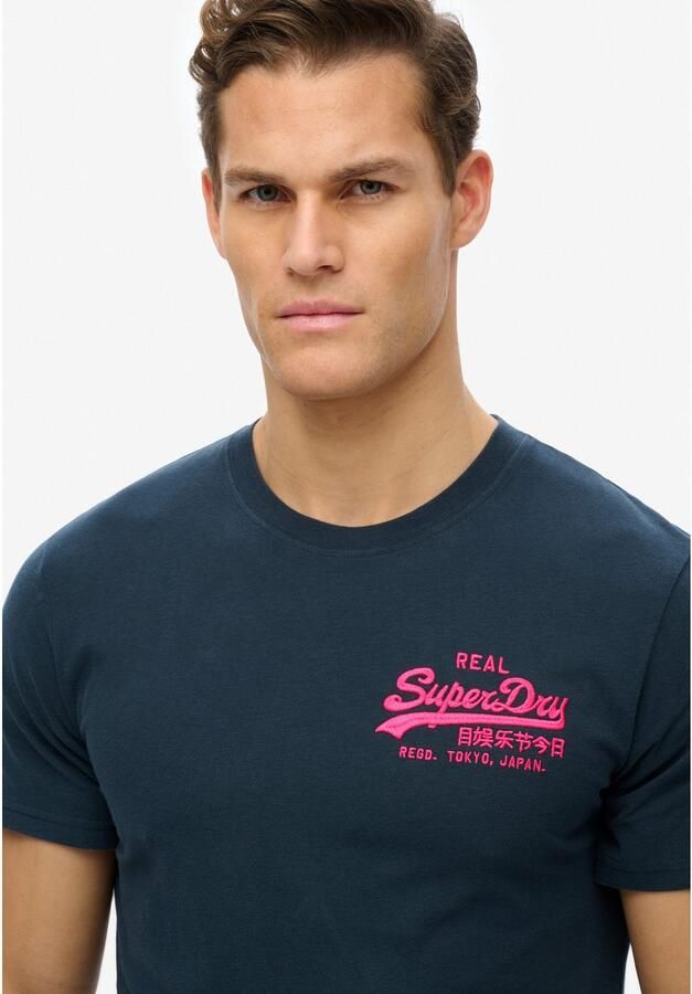 Superdry T-shirt Korte Mouw Geborduurd ontspannen T-shirt