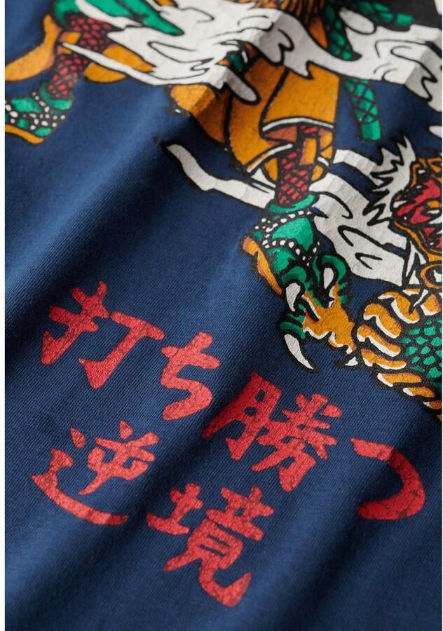 Superdry Shirt met ronde hals VL TOKYO RELAXED TEE met coole tattoo-print