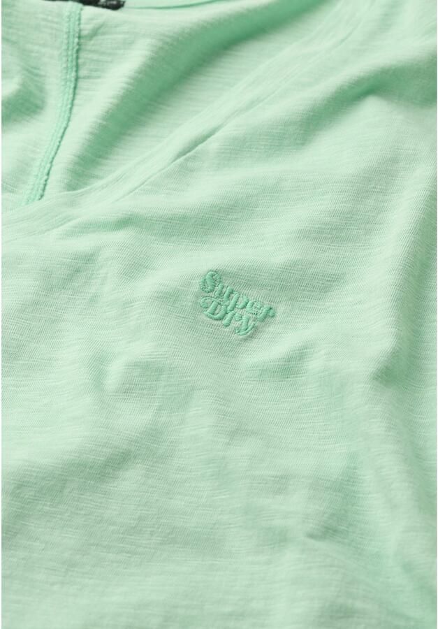 Superdry Shirt met V-hals STUDIOS SLUB EMB VEE TEE gestructureerd t-shirt met v-hals en borduursel - Foto 2