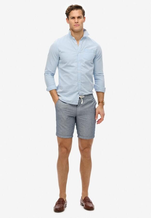 Superdry Broek Short Linen Merchant navy Stripe - Foto 4
