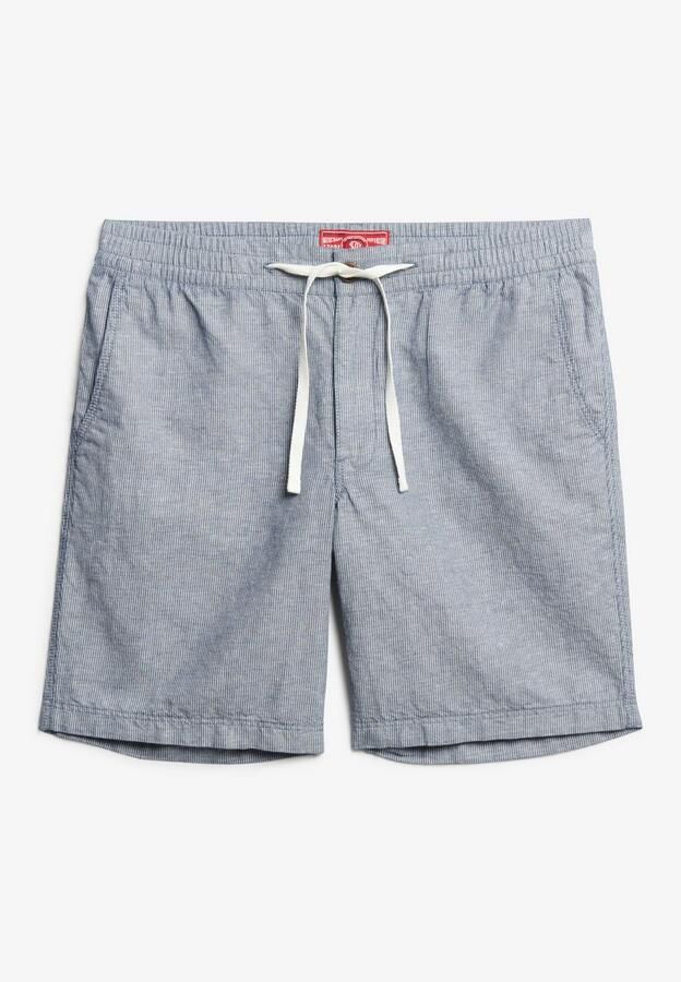 Superdry Broek Short Linen Merchant navy Stripe - Foto 5
