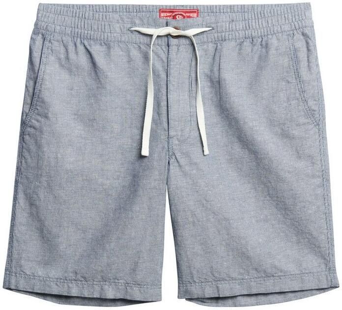 Superdry Broek Short Linen Merchant navy Stripe - Foto 7