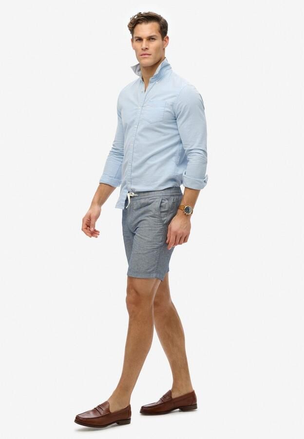 Superdry Broek Short Linen Merchant navy Stripe - Foto 6