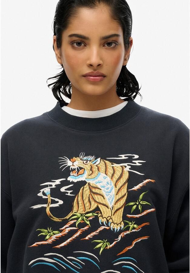 Superdry Sweatshirt SUIKA EMBROIDERED LOOSE CREW