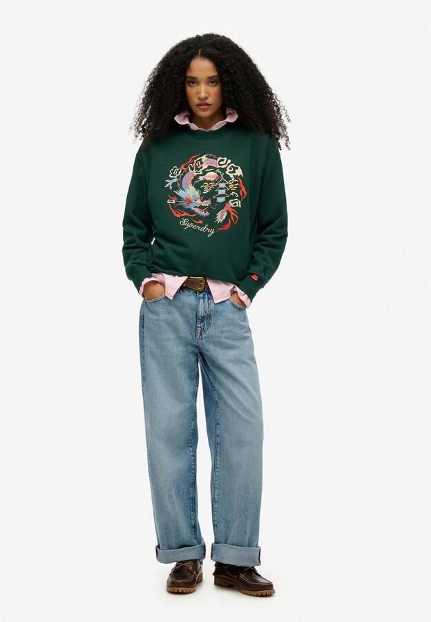 Superdry Sweatshirt SUIKA EMBROIDERED LOOSE CREW - Foto 3