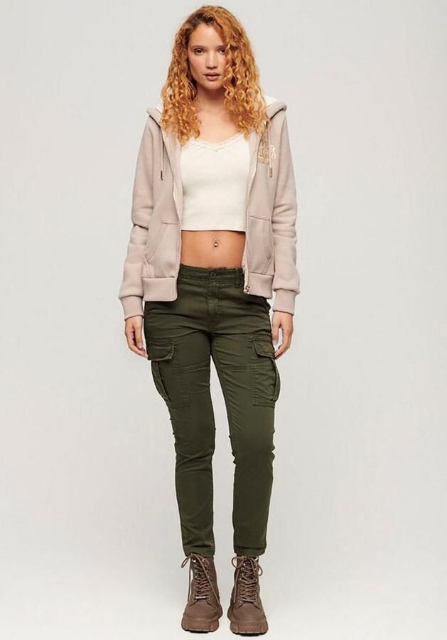 Superdry Sweatvest SU-Luxe Metallic Logo Ziphood - Foto 4