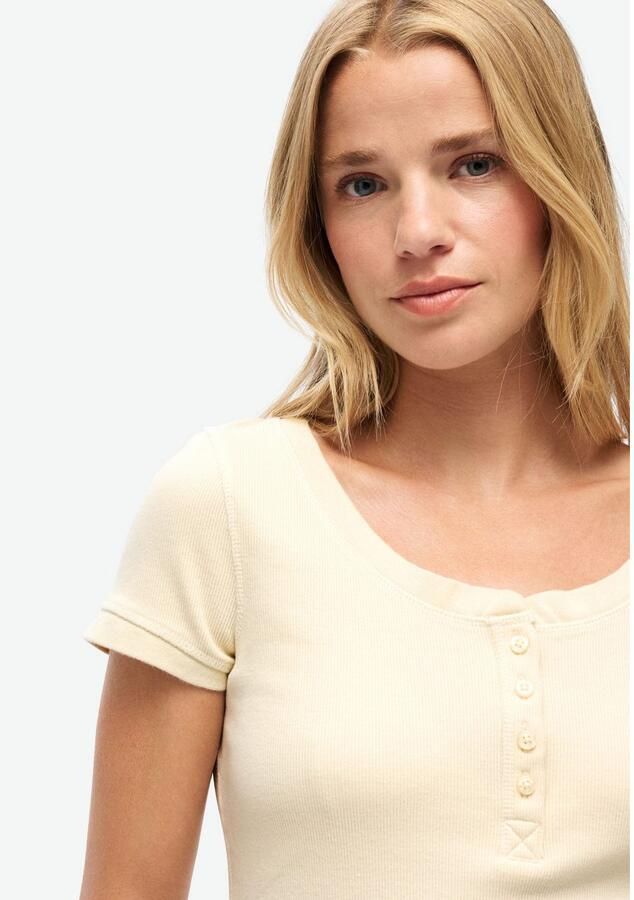 Superdry T-shirt ESSENTIAL BUTTON DOWN SS TOP - Foto 2