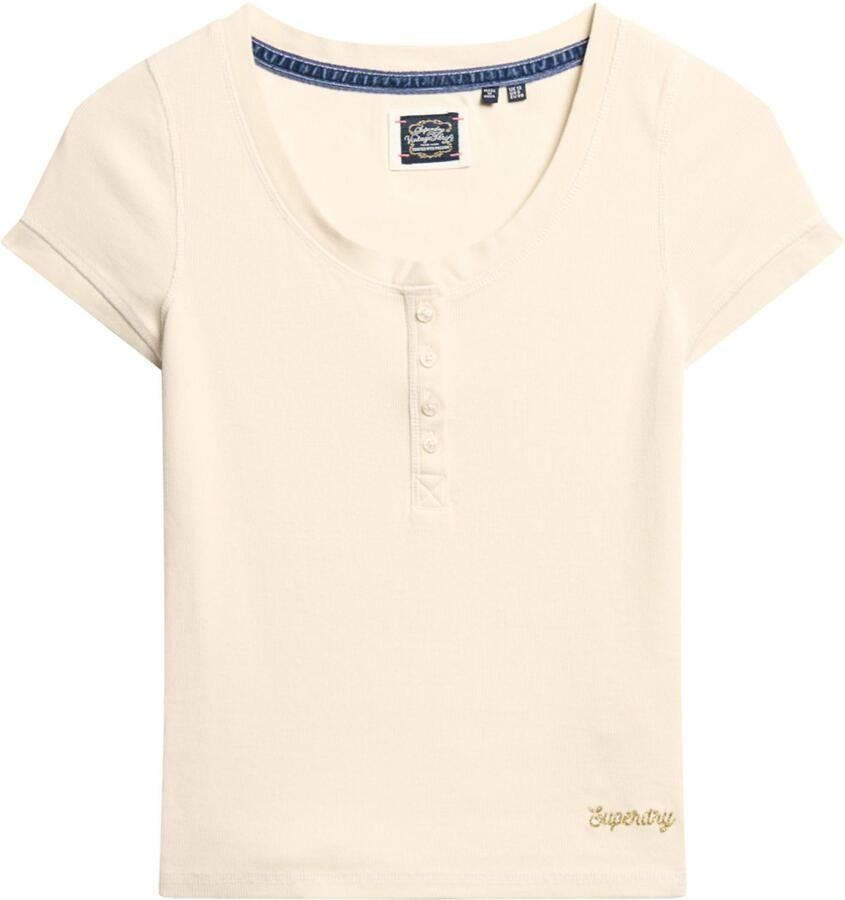 Superdry T-shirt ESSENTIAL BUTTON DOWN SS TOP