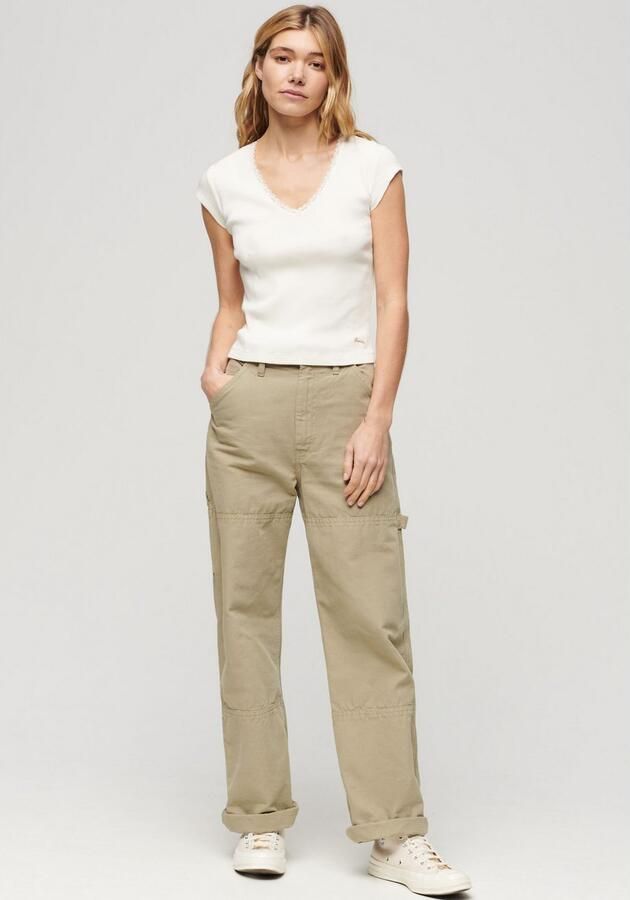 Superdry T-shirt ESSENTIAL LACE TRIM V TEE - Foto 5