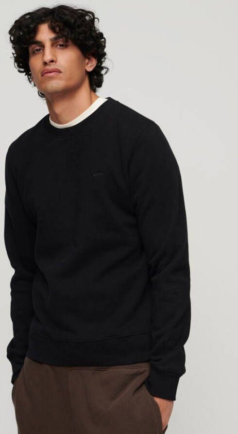 Superdry Klassieke en comfortabele crewneck sweatshirt Black Heren