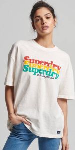 Superdry T-shirt Gestreept vintage Cali T-shirt