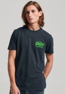 Superdry oversized T-shirt met printopdruk eclipse navy