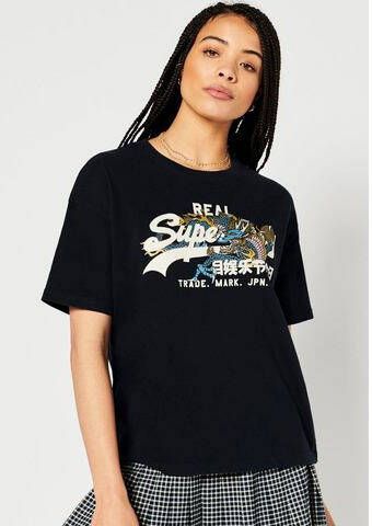 Superdry T shirt Vintage Logo Narrative T Shirt met logoprint