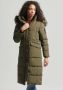 Superdry Donsjas Doudoune longue bordée fausse fourrure femme Everest - Thumbnail 1