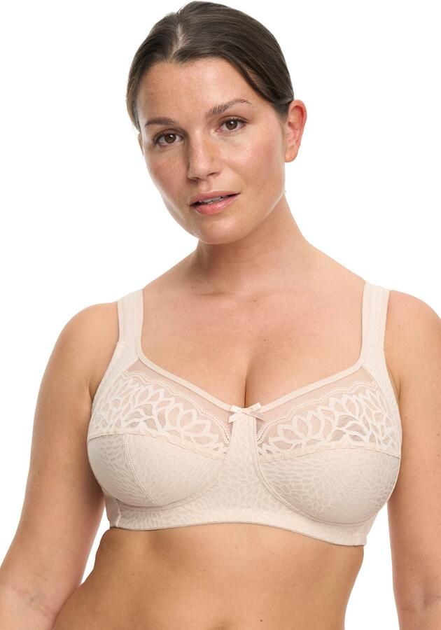 Susa Beugelloze-bh Classic Kant genaaide cups jacquard-patroon elastisch comfortbandjes - Foto 4