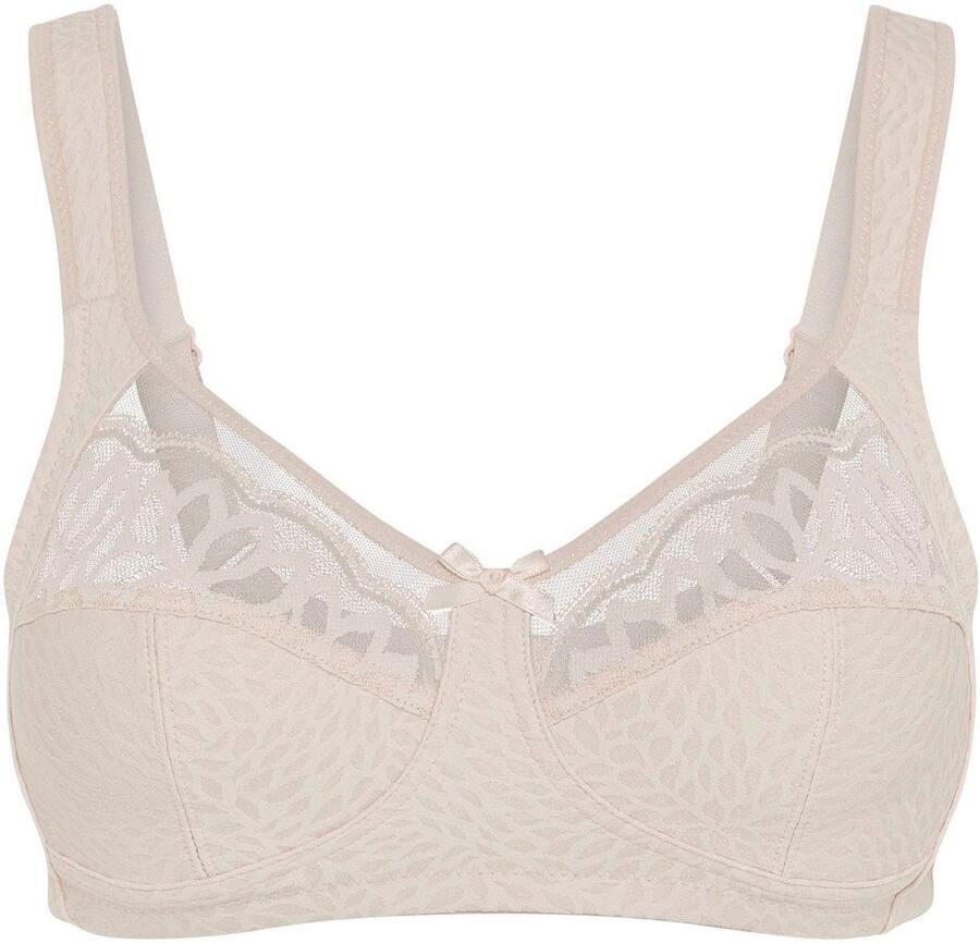 Susa Beugelloze-bh Classic Kant genaaide cups jacquard-patroon elastisch comfortbandjes - Foto 2