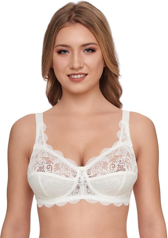 Susa Beugelloze-bh Latina gestikte cups kant elastisch vrouwelijk - Foto 4