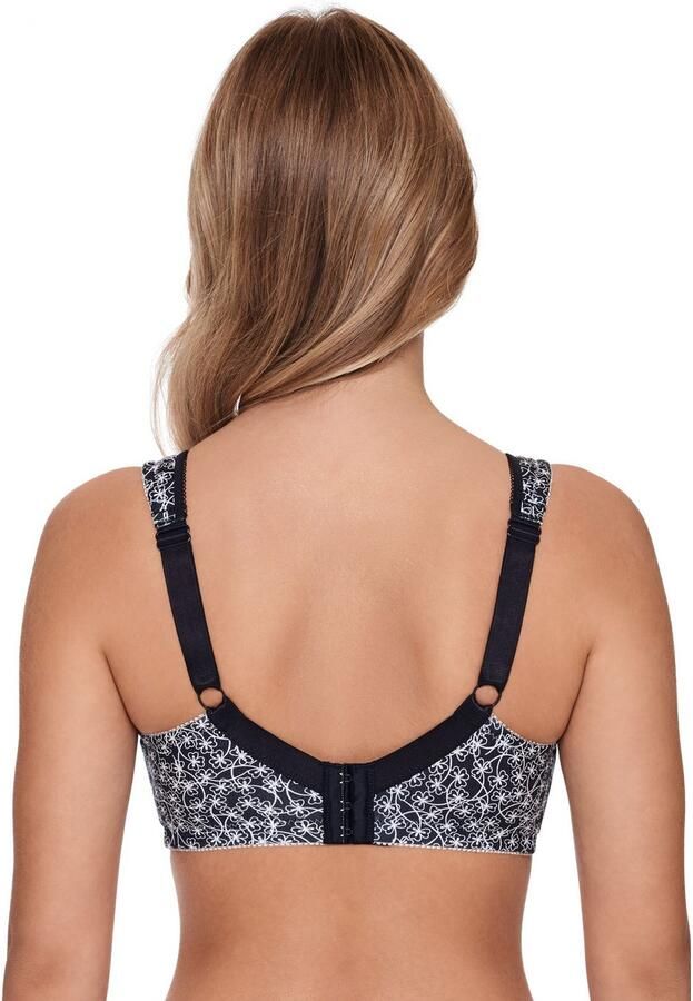 Susa Beugelloze-bh Prints brede ontlastingbanden bloemmotief genaaide cups elastisch - Foto 2