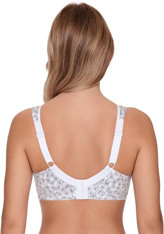 Susa Beugelloze-bh Prints brede ontlastingbanden bloemmotief genaaide cups elastisch - Foto 2