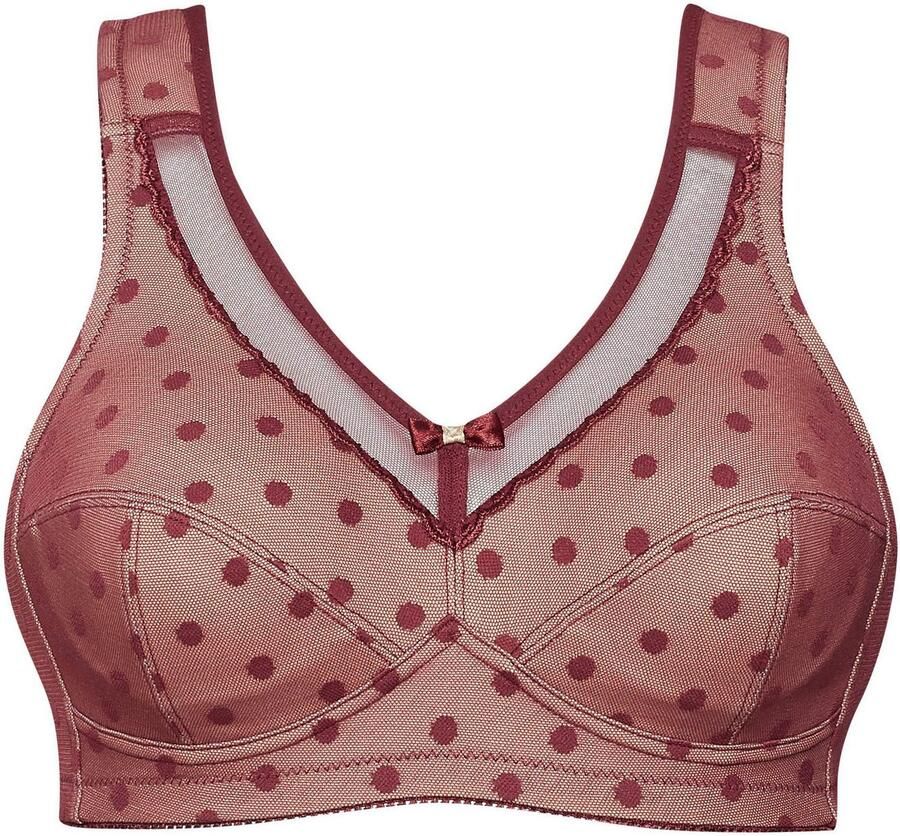 Susa Beugelloze-bh Prints gestikte cups gestippeld katoenmix elastisch comfortbandjes - Foto 3