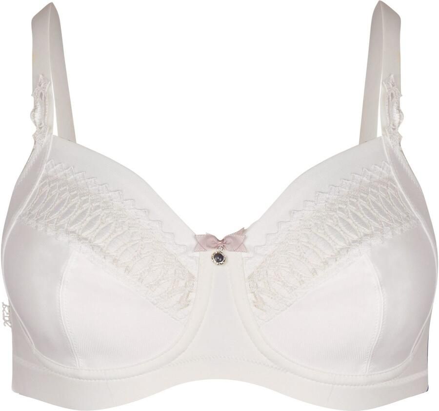 Susa Beugelloze-bh Santorin hoogwaardige zwitserse tule borduurwerk motief aan de voorkant van de schouder - Foto 2