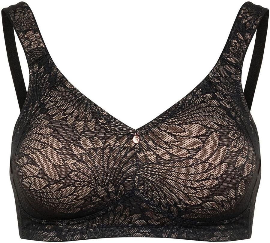 Susa Beugelloze-bh Sevilla florale kant voorgevormde cups niet-doorschijnend microvezel naadloos