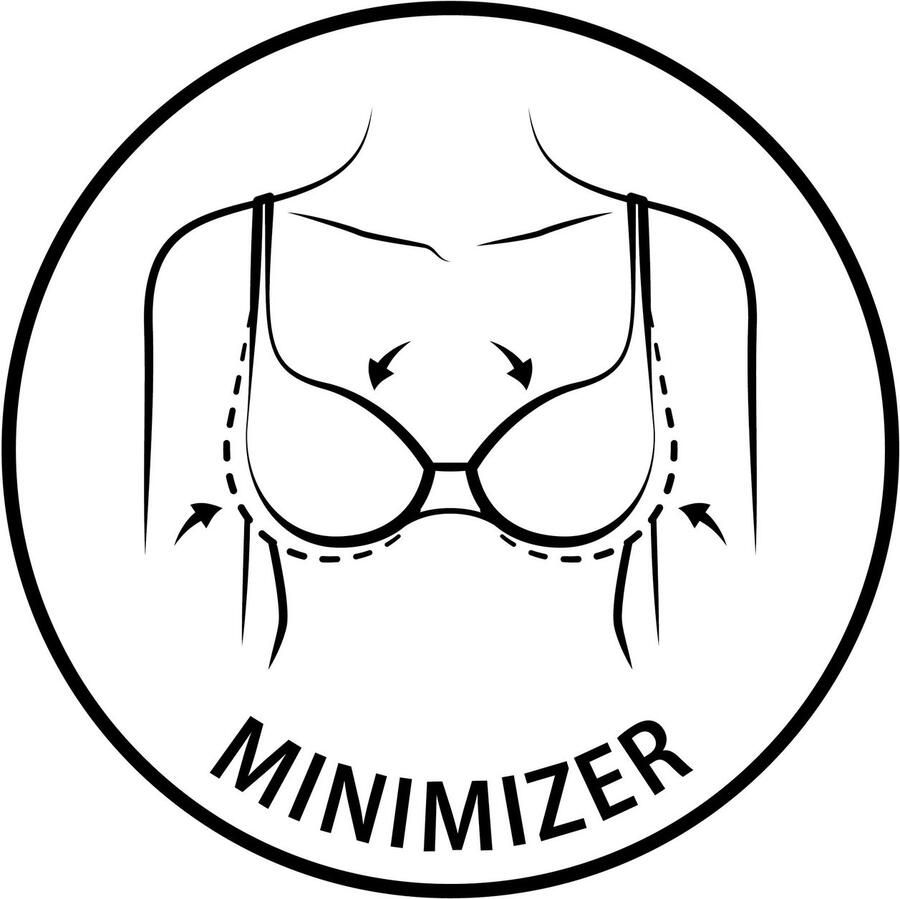 Susa Minimizer-bh Londen voorgevormde cups kant ondoorzichtig elastisch