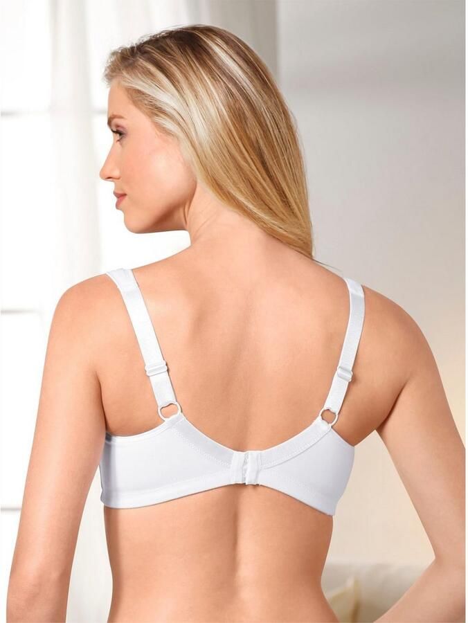 Susa Beugelloze-bh Basic Kant genaaide cups katoenmix elastisch bh-set (Set van 2) - Foto 5