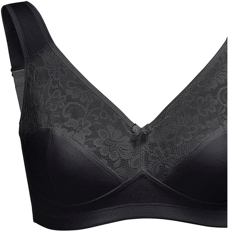 Susa Beugelloze-bh Basic Kant genaaide cups katoenmix elastisch bh-set (Set van 2) - Foto 2