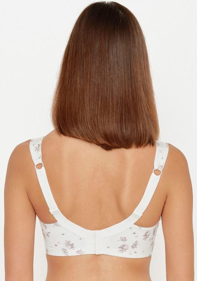 Susa Steun-bh Prints gestikte cups niet-doorschijnend brede bandjes bloemenprint elastisch - Foto 4