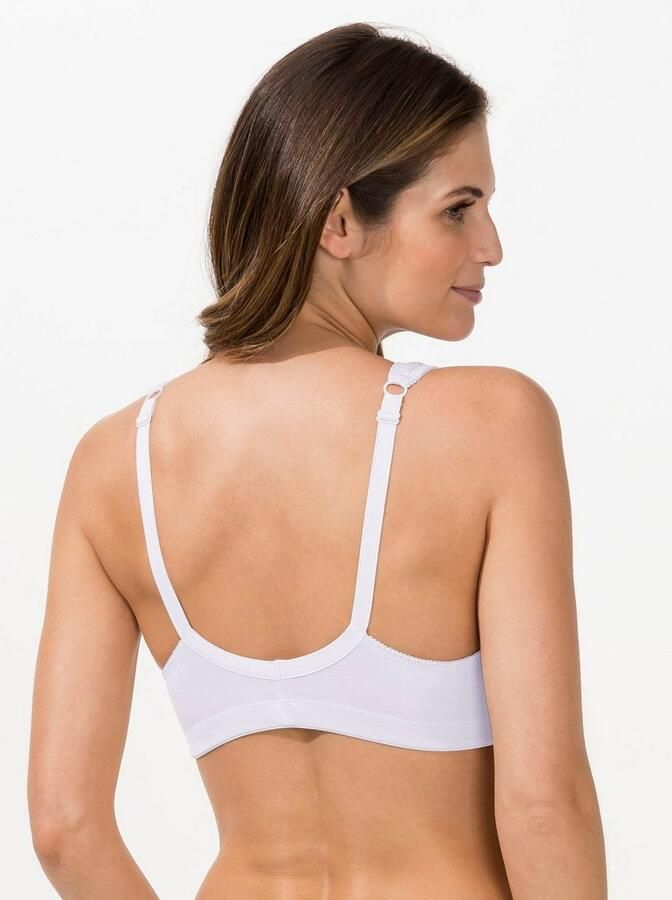 Swegmark niet-voorgevormde bh zonder beugel Maj met voorsluiting wit - Foto 2