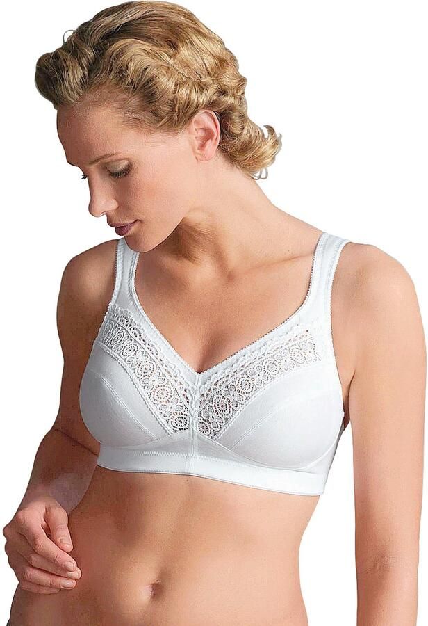 Swegmark niet-voorgevormde bh zonder beugel Cotton Stars wit - Foto 4